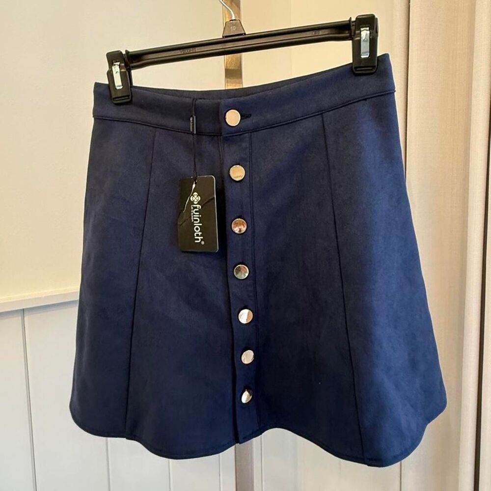 Unbranded Women's Navy and Blue Skirt